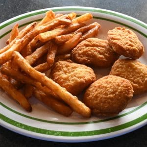 Kids #6. Chicken Nuggets with fries.
